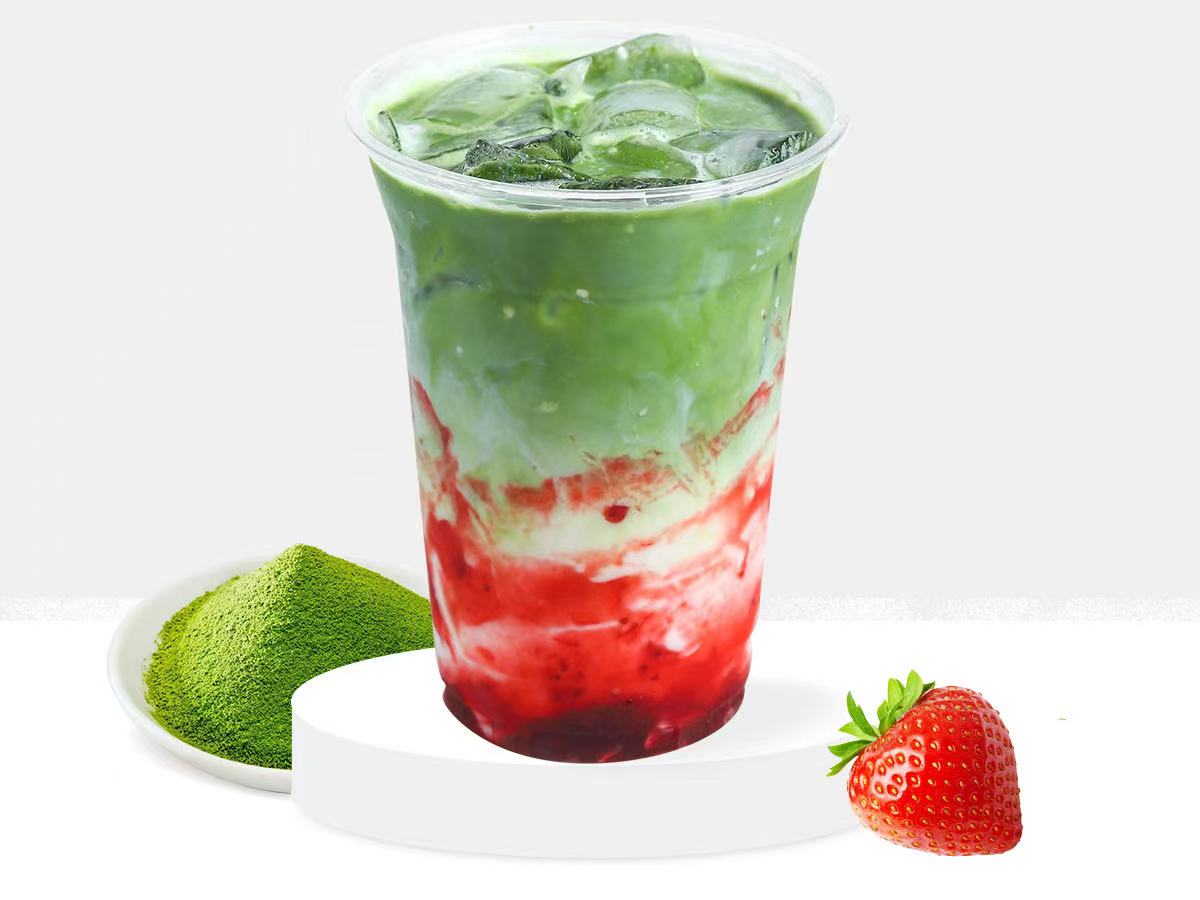 Iced Matcha Strawberry Latte