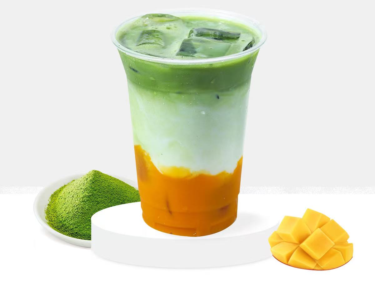 Iced Matcha Mango Latte